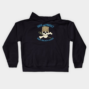 serve and protect, repair mechanic. USA. Kids Hoodie